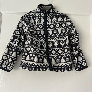 Oshkosh B’Gosh Fleece Jacket Fair Isle Style Print - Toddler Size 24 Months